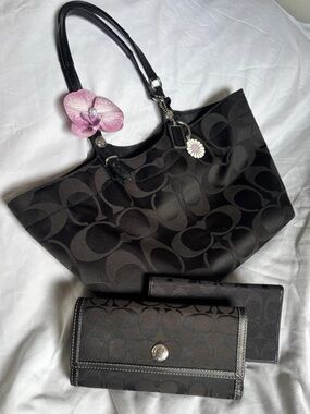 Vintage/y2k Coach Signature Sateen Medium Tote